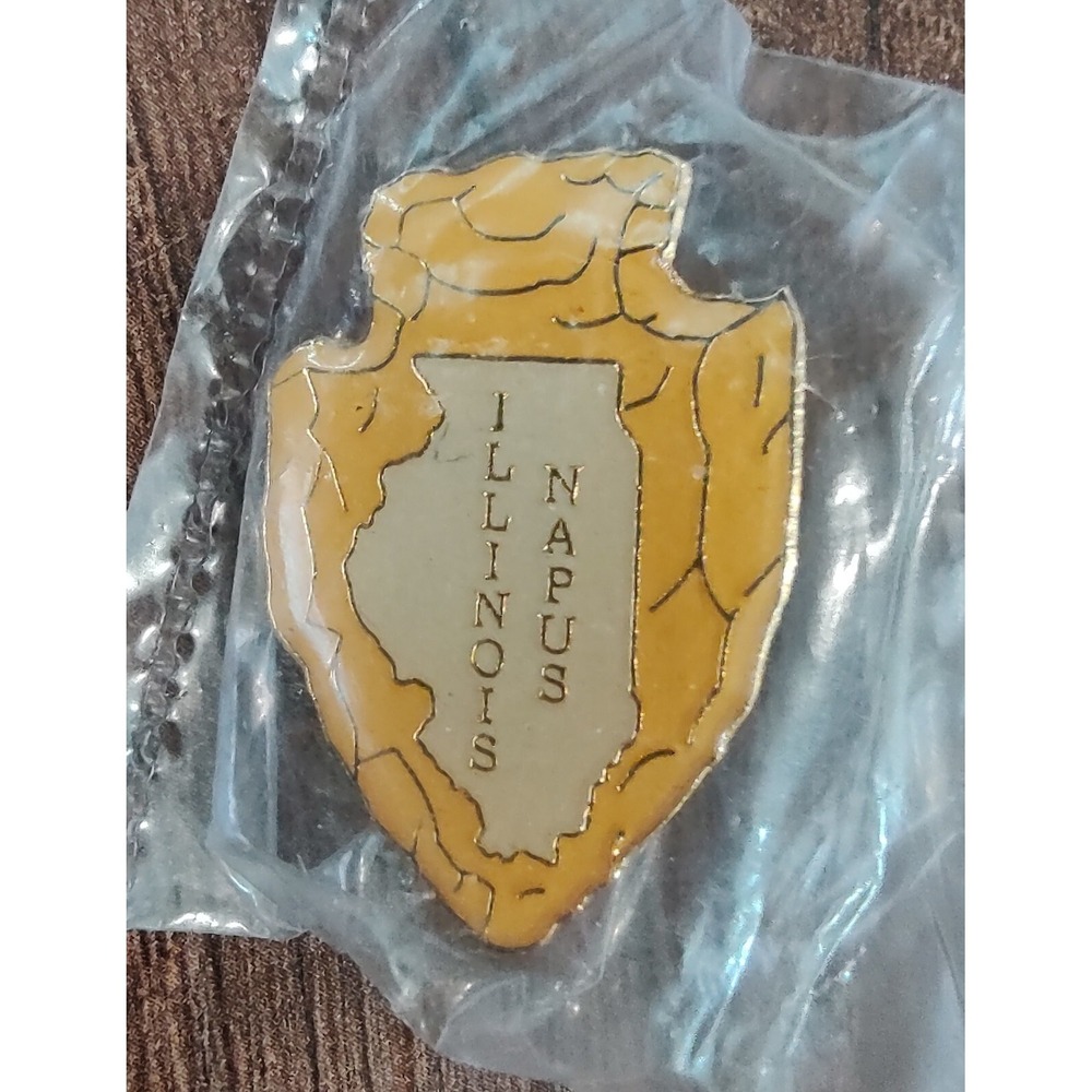 State of Illinois Napus Pin Lapel Hat Pin Arrowhead J229
